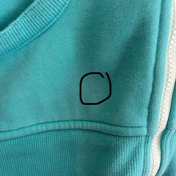 Lululemon turquoise fleece scuba full zip hoodie - Picture 9 of 10